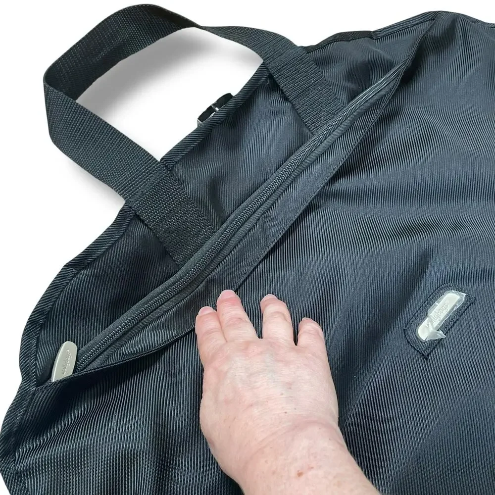 WallyBags Deluxe Travel Garment Bag Carry On 3 Pockets WallyLock Hanger Clamp ID